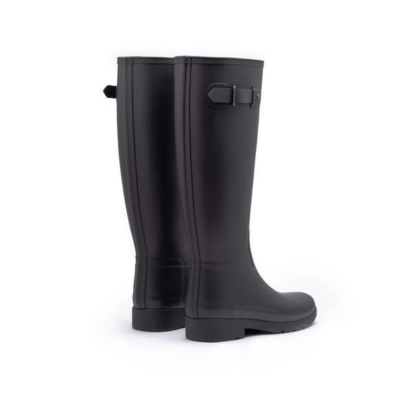 Hunter Womens Refined Slim Fit Rain Boots - 7 Black - Picture 4 of 5
